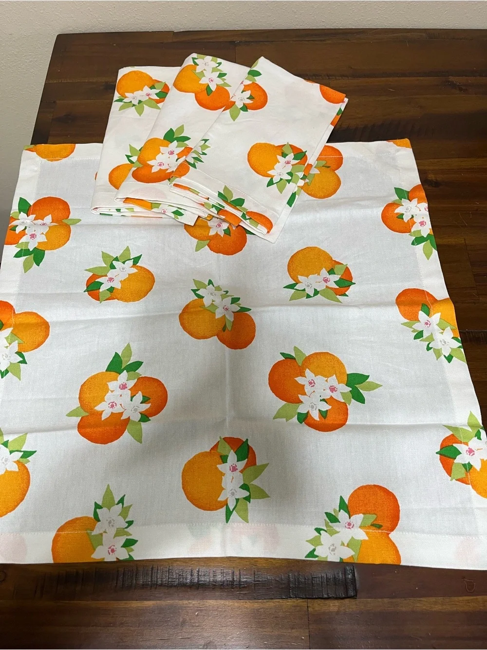 kate spade White Orange Citrus Napkin Set